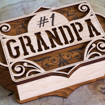 Intra απο ξύλο plywood  Χρώμα wenge 3mm-4mm πάχος - Πακέτο συσκευασίας δώρου για την ημέρα του πατέρα | Κουτί αποθήκευσης Δίασταση 15x15 cm INTRAFABR-118961746 - Image 3