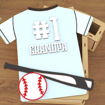 Intra απο ξύλο plywood Χρώμα wenge 3mm-4mm πάχος - Κουτί δώρου για την ημέρα του πατέρα| Παππούς |Μπέιζμπολ Δίασταση 15x15 cm INTRAFABR-118961855 - Image 1