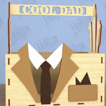 Intra απο ξύλο plywood  Χρώμα wenge 3mm-4mm πάχος - Κουτί δώρου για τη γιορτή του πατέρα | Κουτί αποθήκευσης |CNC Δίασταση 15x15 cm INTRAFABR-118961996 - Image 1