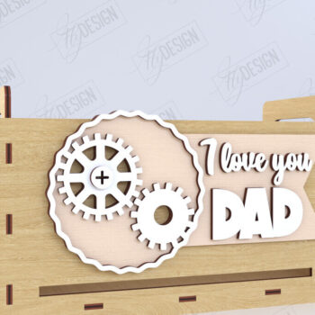 Intra απο ξύλο plywood  Χρώμα wenge 3mm-4mm πάχος - Κουτί δώρου για τη γιορτή του πατέρα | Ξύλινο κουτί δώρου Δίασταση 15x15 cm INTRAFABR-125082991 - Image 1