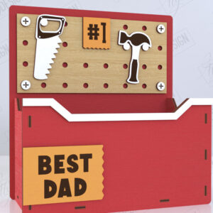 Intra απο ξύλο plywood  Χρώμα wenge 3mm-4mm πάχος - Κουτί δώρου για τη γιορτή του πατέρα | Ξύλινο κουτί δώρου Δίασταση 15x15 cm INTRAFABR-118294085