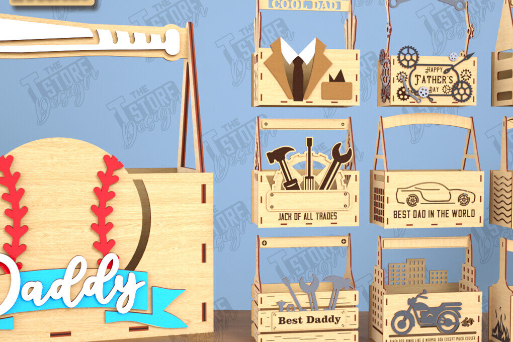 Intra απο ξύλο plywood  Χρώμα wenge 3mm-4mm πάχος - Πακέτο με κουτιά δώρου για την ημέρα του πατέρα | CNC Δίασταση 15x15 cm INTRAFABR-96522673