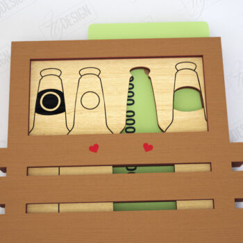 Intra απο ξύλο plywood  Χρώμα wenge 3mm-4mm πάχος - Δωροθήκη για την Ημέρα του Πατέρα | Gift Idea Δίασταση 10x15 cm INTRAFABR-121409305 - Image 1