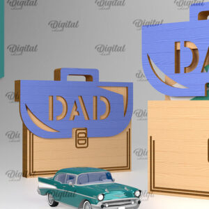 Intra απο ξύλο plywood  Χρώμα wenge 3mm-4mm πάχος - Θήκη δώρου κάρτας για την ημέρα του πατέρα Δίασταση 30x20 cm INTRAFABR-19010809