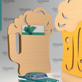 Intra απο ξύλο plywood  Χρώμα wenge 3mm-4mm πάχος - Θήκη δώρου κάρτας για την ημέρα του πατέρα Δίασταση 30x20 cm INTRAFABR-19010944 - Image 1