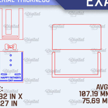 Intra απο ξύλο plywood  Χρώμα wenge 3mm-4mm πάχος - Θήκη δώρου κάρτας για την ημέρα του πατέρα Δίασταση 30x20 cm INTRAFABR-19010988 - Image 2
