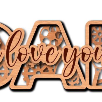 Intra απο ξύλο plywood  Χρώμα wenge 3mm-4mm πάχος - κοπής με λέιζερ για το δώρο του πατέρα Δίασταση 14x5 cm INTRAFABR-19011098 - Image 6