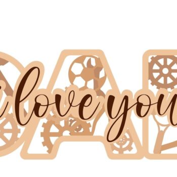 Intra απο ξύλο plywood  Χρώμα wenge 3mm-4mm πάχος - κοπής με λέιζερ για το δώρο του πατέρα Δίασταση 14x5 cm INTRAFABR-19011098 - Image 8