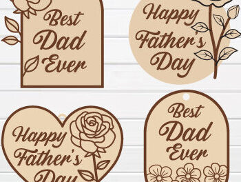 Intra απο ξύλο plywood  Χρώμα wenge 3mm-4mm πάχος - Δώρο για την Ημέρα του Πατέρα Cut File, dad Laser Δίασταση 40x50 cm INTRAFABR-19011173 - Image 1