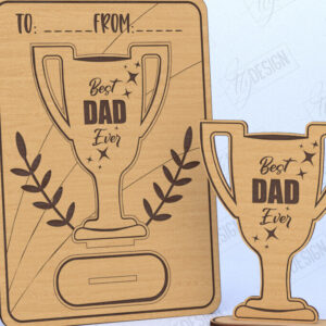 Intra απο ξύλο plywood  Χρώμα wenge 3mm-4mm πάχος - Ευχετήρια κάρτα για την Ημέρα του Πατέρα | Ιδέα δώρου Δίασταση 10x15 cm INTRAFABR-5103771