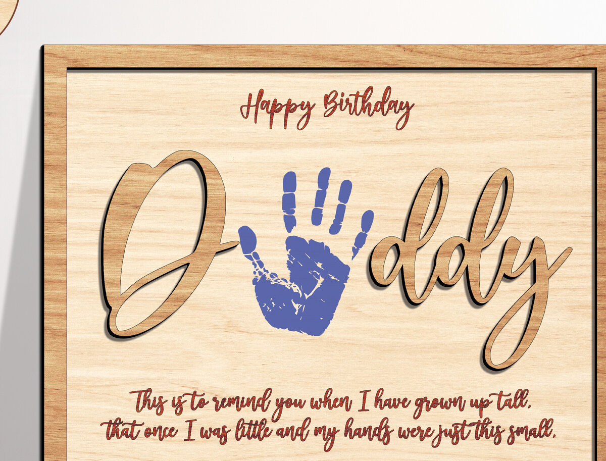 Intra απο ξύλο plywood  Χρώμα wenge 3mm-4mm πάχος - Σημάδι για την Ημέρα του Πατέρα - Break Jhon Δίασταση 8x10 cm INTRAFABR-9576882