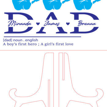 Intra απο ξύλο plywood Χρώμα wenge 3mm-4mm πάχος - Αποκοπή υ σημαδιών για την Ημέρα του Πατέρα Δίασταση 30x20 cm INTRAFABR-8378978 - Image 4