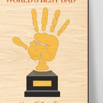 Intra απο ξύλο plywood  Χρώμα wenge 3mm-4mm πάχος - Πινακίδα χειρός για την Ημέρα του Πατέρα Δίασταση 30x20 cm INTRAFABR-8379063 - Image 1