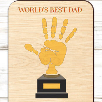 Intra απο ξύλο plywood  Χρώμα wenge 3mm-4mm πάχος - Πινακίδα χειρός για την Ημέρα του Πατέρα Δίασταση 30x20 cm INTRAFABR-8379063 - Image 3