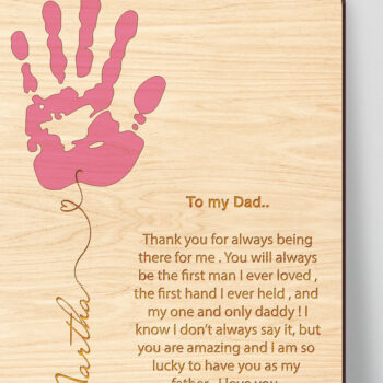 Intra απο ξύλο plywood  Χρώμα wenge 3mm-4mm πάχος - Πινακίδα για την Ημέρα του Πατέρα Δίασταση 30x20 cm INTRAFABR-8379098 - Image 1