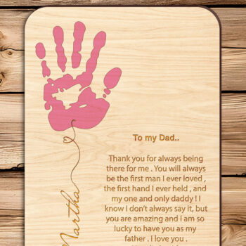 Intra απο ξύλο plywood  Χρώμα wenge 3mm-4mm πάχος - Πινακίδα για την Ημέρα του Πατέρα Δίασταση 30x20 cm INTRAFABR-8379098 - Image 3