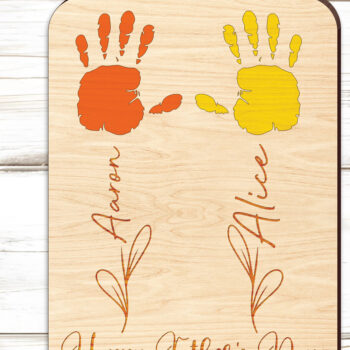 Intra απο ξύλο plywood  Χρώμα wenge 3mm-4mm πάχος - Πινακίδα χειρός για την Ημέρα του Πατέρα Δίασταση 30x20 cm INTRAFABR-8379162 - Image 2