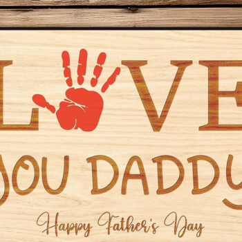 Intra απο ξύλο plywood  Χρώμα wenge 3mm-4mm πάχος - Πινακίδα χειρός για την Ημέρα του Πατέρα Δίασταση 30x20 cm INTRAFABR-9484474 - Image 2