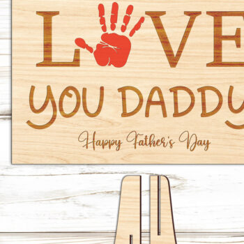 Intra απο ξύλο plywood  Χρώμα wenge 3mm-4mm πάχος - Πινακίδα χειρός για την Ημέρα του Πατέρα Δίασταση 30x20 cm INTRAFABR-9484474 - Image 3