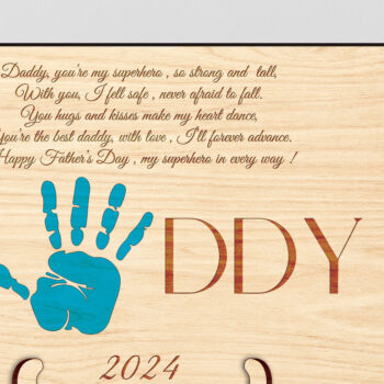 Intra απο ξύλο plywood  Χρώμα wenge 3mm-4mm πάχος - Πινακίδα χειρός για την Ημέρα του Πατέρα Δίασταση 30x20 cm INTRAFABR-4618129 - Image 1