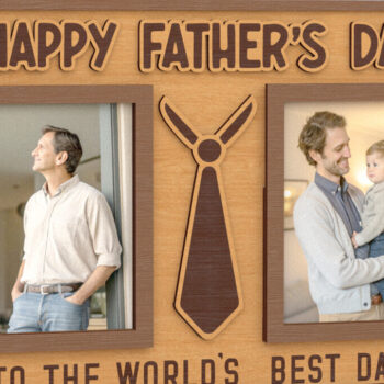 Intra απο ξύλο plywood  Χρώμα wenge 3mm-4mm πάχος - Κρεμαστές κορνίζες για τη γιορτή του πατέρα | Ιδέα δώρου Δίασταση 20x25 cm INTRAFABR-99408328 - Image 1