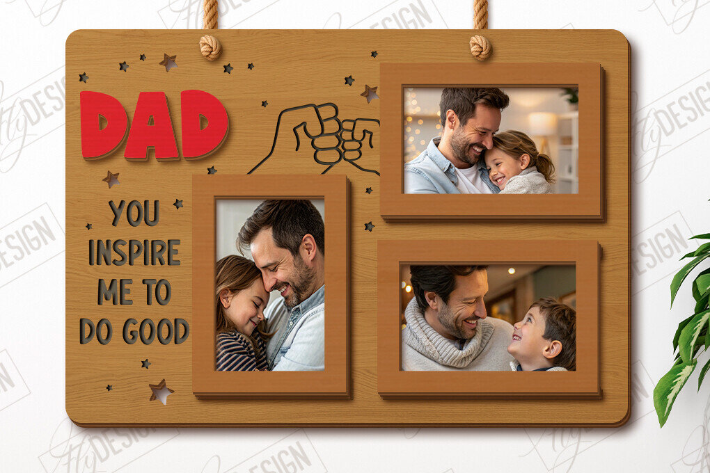 Intra απο ξύλο plywood  Χρώμα wenge 3mm-4mm πάχος - Κρεμαστές κορνίζες για τη γιορτή του πατέρα | Ιδέα δώρου Δίασταση 20x25 cm INTRAFABR-75725489