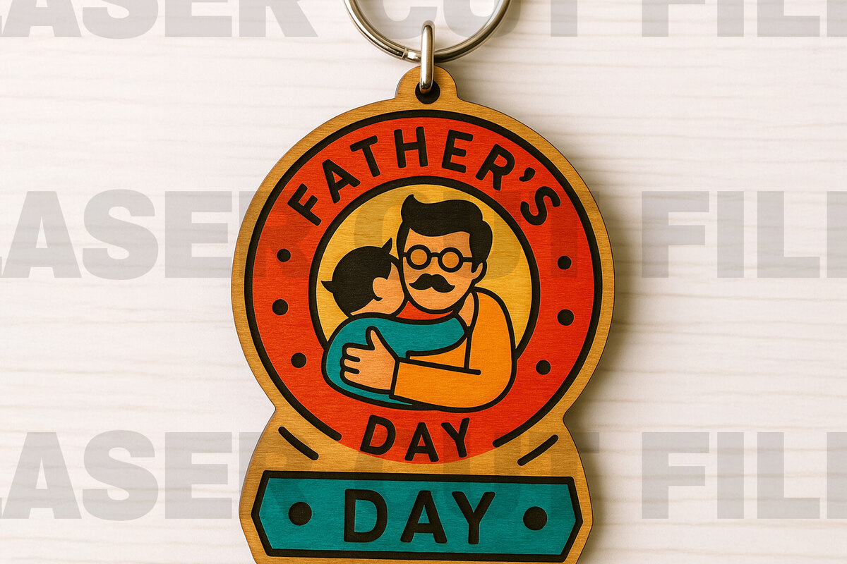 Intra απο ξύλο plywood  Χρώμα wenge 3mm-4mm πάχος - με μπρελόκ για την Ημέρα του Πατέρα Δίασταση 4x4 cm INTRAFABR-105495438