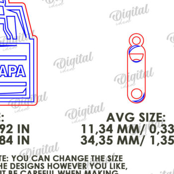Intra απο ξύλο plywood  Χρώμα wenge 3mm-4mm πάχος - μπρελόκ για την Ημέρα του Πατέρα Δίασταση 4x4 cm INTRAFABR-105495282 - Image 2