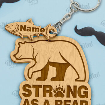 Intra απο ξύλο plywood  Χρώμα wenge 3mm-4mm πάχος - μπρελόκ για την Ημέρα του Πατέρα Δίασταση 4x4 cm INTRAFABR-105438063 - Image 1