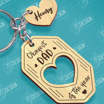 Intra απο ξύλο plywood Χρώμα wenge 3mm-4mm πάχος - Πακέτο κοπής λέιζερ μπρελόκ για την ημέρα του πατέρα Δίασταση 4x4 cm INTRAFABR-105458261 - Image 8