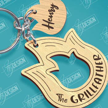 Intra απο ξύλο plywood Χρώμα wenge 3mm-4mm πάχος - Πακέτο κοπής λέιζερ μπρελόκ για την ημέρα του πατέρα Δίασταση 4x4 cm INTRAFABR-105458261 - Image 11