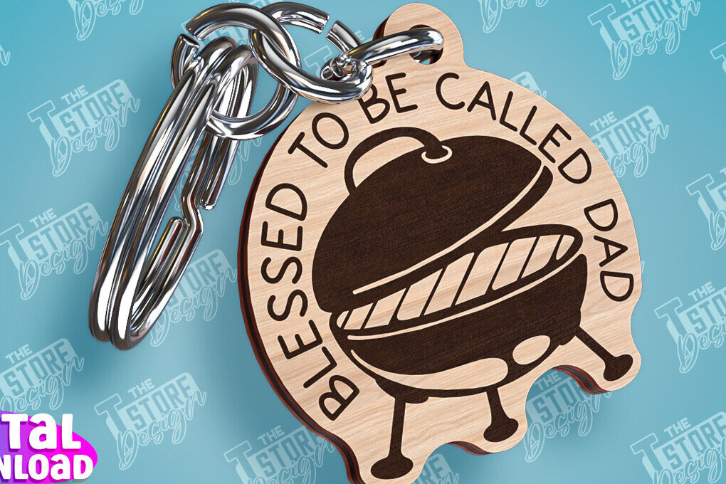 Intra απο ξύλο plywood  Χρώμα wenge 3mm-4mm πάχος - με λέιζερ μπρελόκ για την ημέρα του πατέρα Δίασταση 4x4 cm INTRAFABR-105512028