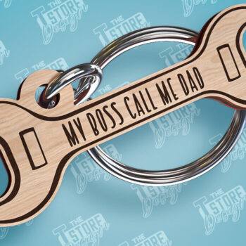 Intra απο ξύλο plywood  Χρώμα wenge 3mm-4mm πάχος - με λέιζερ μπρελόκ για την ημέρα του πατέρα Δίασταση 4x4 cm INTRAFABR-105512262 - Image 7