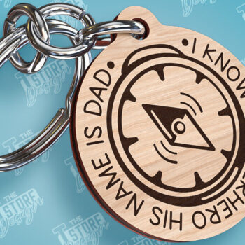 Intra απο ξύλο plywood  Χρώμα wenge 3mm-4mm πάχος - με λέιζερ μπρελόκ για την ημέρα του πατέρα Δίασταση 4x4 cm INTRAFABR-105512262 - Image 10