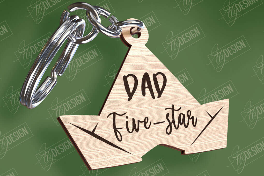 Intra απο ξύλο plywood  Χρώμα wenge 3mm-4mm πάχος - με λέιζερ μπρελόκ για την ημέρα του πατέρα Δίασταση 4x4 cm INTRAFABR-105390890