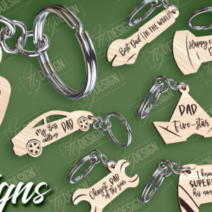 Intra απο ξύλο plywood  Χρώμα wenge 3mm-4mm πάχος - με λέιζερ μπρελόκ για την ημέρα του πατέρα Δίασταση 4x4 cm INTRAFABR-119208427