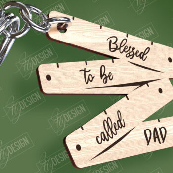 Intra απο ξύλο plywood Χρώμα wenge 3mm-4mm πάχος - με λέιζερ μπρελόκ για την ημέρα του πατέρα Δίασταση 4x4 cm INTRAFABR-119208427 - Image 2