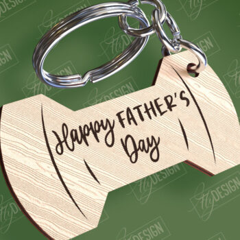 Intra απο ξύλο plywood Χρώμα wenge 3mm-4mm πάχος - με λέιζερ μπρελόκ για την ημέρα του πατέρα Δίασταση 4x4 cm INTRAFABR-119208427 - Image 9