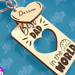 Intra απο ξύλο plywood  Χρώμα wenge 3mm-4mm πάχος - με λέιζερ μπρελόκ για την ημέρα του πατέρα Δίασταση 4x4 cm INTRAFABR-117557835