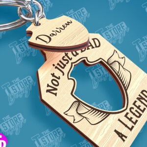 Intra απο ξύλο plywood  Χρώμα wenge 3mm-4mm πάχος - με λέιζερ μπρελόκ για την ημέρα του πατέρα Δίασταση 4x4 cm INTRAFABR-117557851