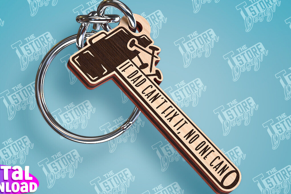 Intra απο ξύλο plywood  Χρώμα wenge 3mm-4mm πάχος - με λέιζερ μπρελόκ για την ημέρα του πατέρα Δίασταση 4x4 cm INTRAFABR-93920205