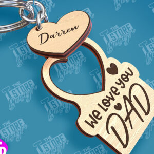 Intra απο ξύλο plywood  Χρώμα wenge 3mm-4mm πάχος - με λέιζερ μπρελόκ για την ημέρα του πατέρα Δίασταση 4x4 cm INTRAFABR-93919697