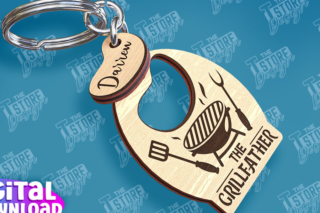 Intra απο ξύλο plywood  Χρώμα wenge 3mm-4mm πάχος - με λέιζερ μπρελόκ για την ημέρα του πατέρα Δίασταση 4x4 cm INTRAFABR-94102764