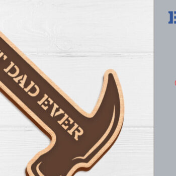 Intra απο ξύλο plywood Χρώμα wenge 3mm-4mm πάχος - Χαρακτική με λέιζερ με μπρελόκ για την ημέρα του πατέρα Δίασταση 4x4 cm INTRAFABR-106579188 - Image 1