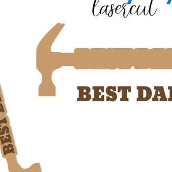 Intra απο ξύλο plywood  Χρώμα wenge 3mm-4mm πάχος - Μπρελόκ με λέιζερ για την ημέρα του πατέρα Δίασταση 4x4 cm INTRAFABR-106511685 - Image 1