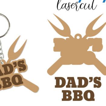 Intra απο ξύλο plywood Χρώμα wenge 3mm-4mm πάχος - Μπρελόκ με λέιζερ για την ημέρα του πατέρα Δίασταση 4x4 cm INTRAFABR-75721634 - Image 1