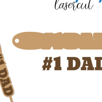 Intra απο ξύλο plywood  Χρώμα wenge 3mm-4mm πάχος - Μπρελόκ με λέιζερ για την ημέρα του πατέρα Δίασταση 4x4 cm INTRAFABR-97940927 - Image 1