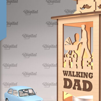 Intra απο ξύλο plywood Χρώμα wenge 3mm-4mm πάχος - Φανάρι για την Ημέρα του Πατέρα Δίασταση 30x20 cm INTRAFABR-100647230 - Image 1