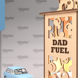 Intra απο ξύλο plywood  Χρώμα wenge 3mm-4mm πάχος - Φανάρι για την Ημέρα του Πατέρα Δίασταση 30x20 cm INTRAFABR-100647457