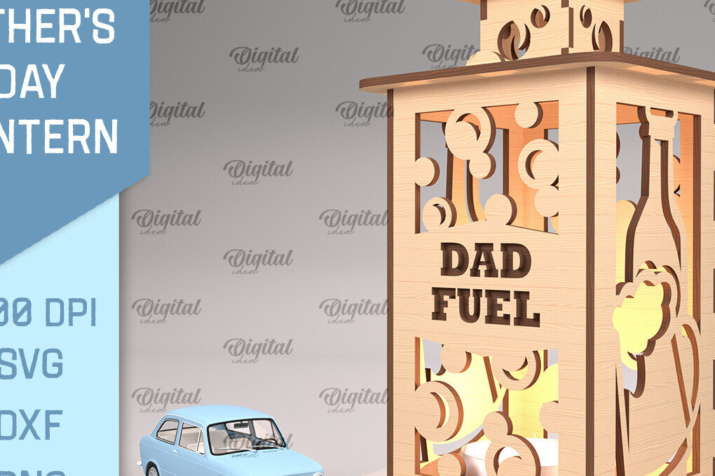 Intra απο ξύλο plywood  Χρώμα wenge 3mm-4mm πάχος - Φανάρι για την Ημέρα του Πατέρα Δίασταση 30x20 cm INTRAFABR-100647457